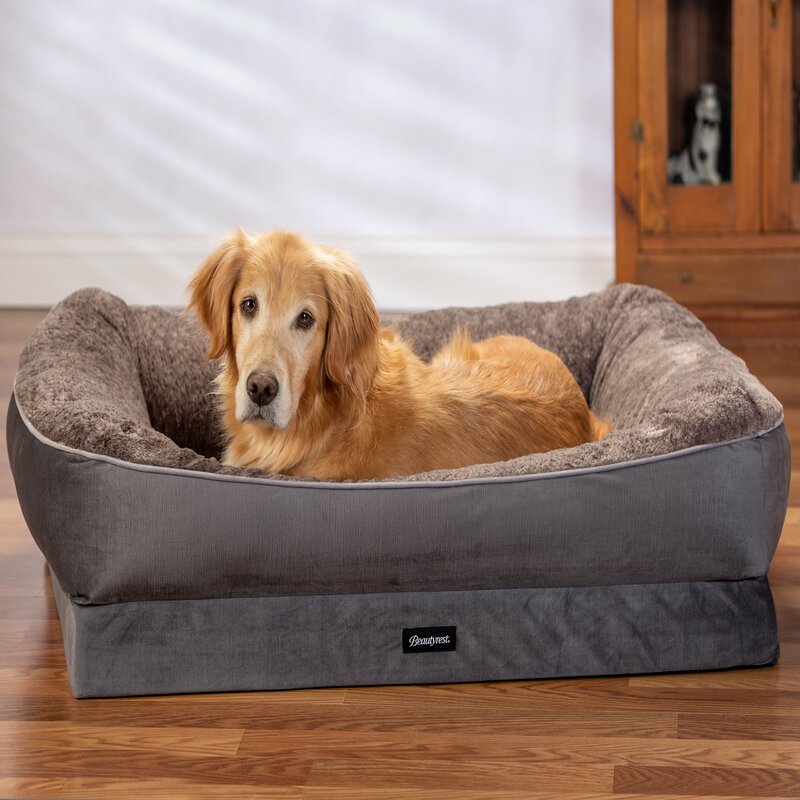 beautyrest ultra plush cuddler dog bed